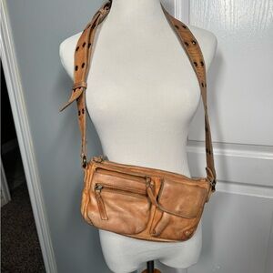 Free People Tan Leather Crossbody Bag